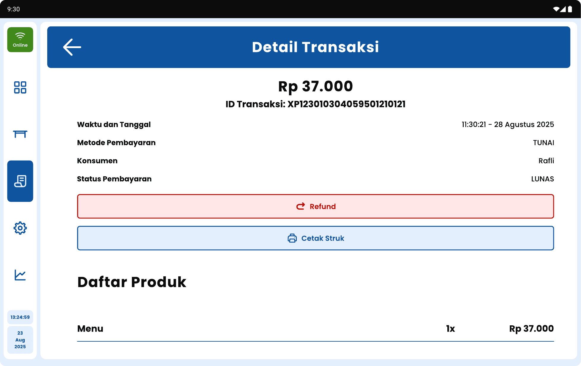 XpressPOS Analytics & Revenue Screen